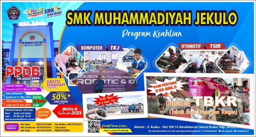 Informasi PPDB Tahun Ajaran 2023 / 2024 | SMK Muhammadiyah Ponpes Kudus