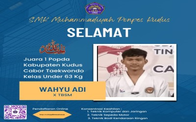 SMK Muhammadiyah Ponpes Kudus Meraih JUARA 1 POPDA Kab.Kudus